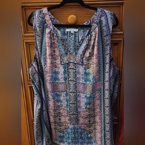 ROSE & OLIVE Plus Size Multicolor Sleeveless Blouse